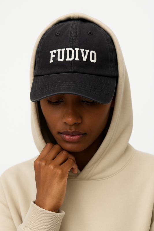 Gorra universitaria - Café negro/Blanco